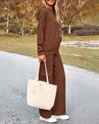 Vyla™ Casual 2-Piece Cargo Sweatsuit Set Hoodie and Pants