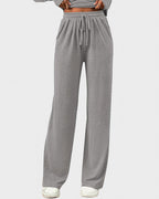Vyla™ Asymmetrical Long Sleeve Top & Wide Leg Pants Lounge Set