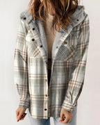 Vyla™ Fuzzy Hooded Pockets Jacket