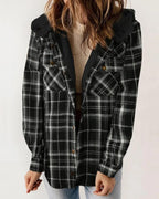 Vyla™ Fuzzy Hooded Pockets Jacket