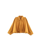Vyla™ Batwing Sleeve Faux Suede Bomber Jacket