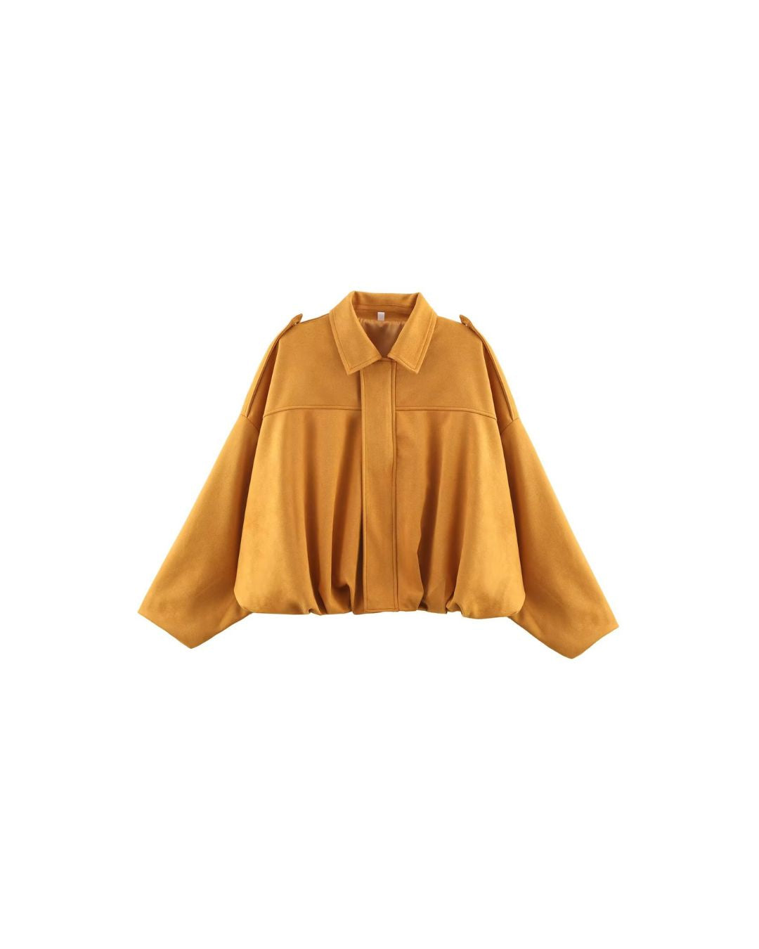 Vyla™ Batwing Sleeve Faux Suede Bomber Jacket