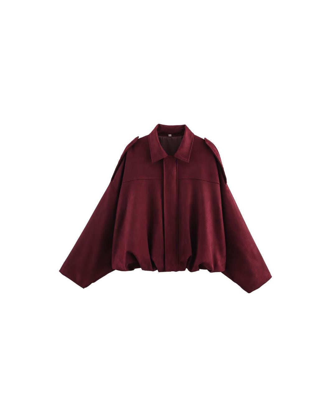 Vyla™ Batwing Sleeve Faux Suede Bomber Jacket
