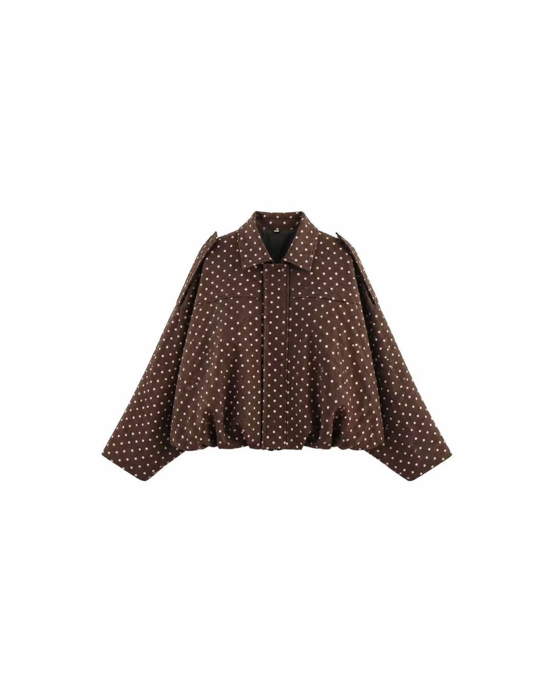 Vyla™ Batwing Sleeve Faux Suede Bomber Jacket