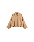 Vyla™ Batwing Sleeve Faux Suede Bomber Jacket