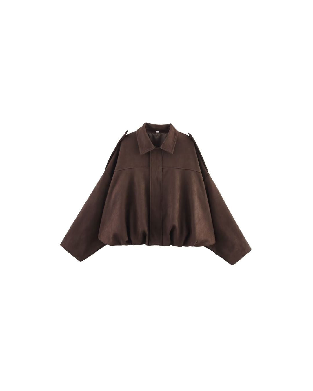 Vyla™ Batwing Sleeve Faux Suede Bomber Jacket