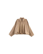 Vyla™ Batwing Sleeve Faux Suede Bomber Jacket
