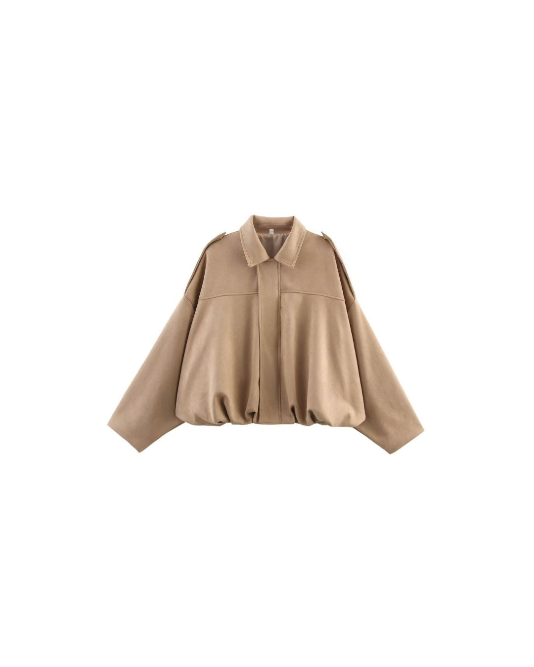 Vyla™ Batwing Sleeve Faux Suede Bomber Jacket