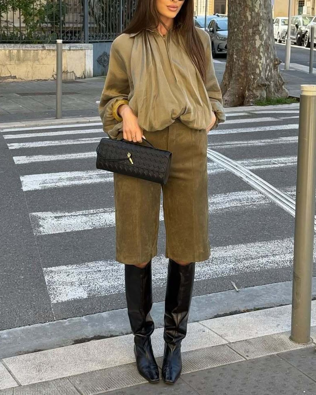 Vyla™ Oversized Batwing Sleeve Bomber Jacket