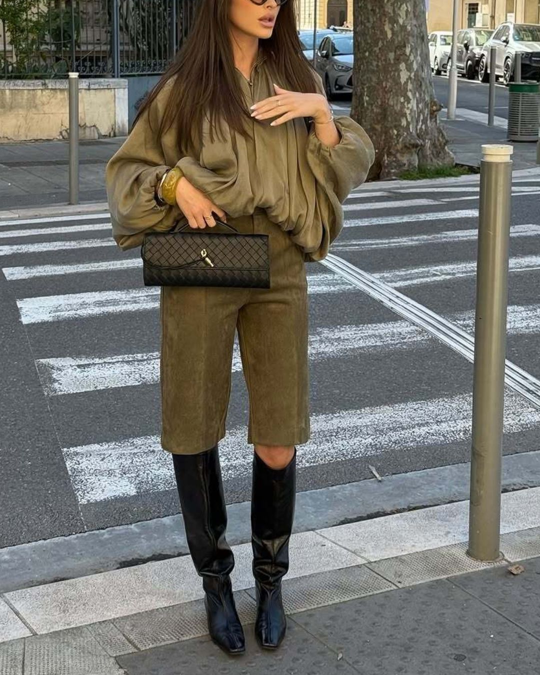 Vyla™ Oversized Batwing Sleeve Bomber Jacket