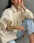 Vyla™ Oversized Batwing Sleeve Bomber Jacket
