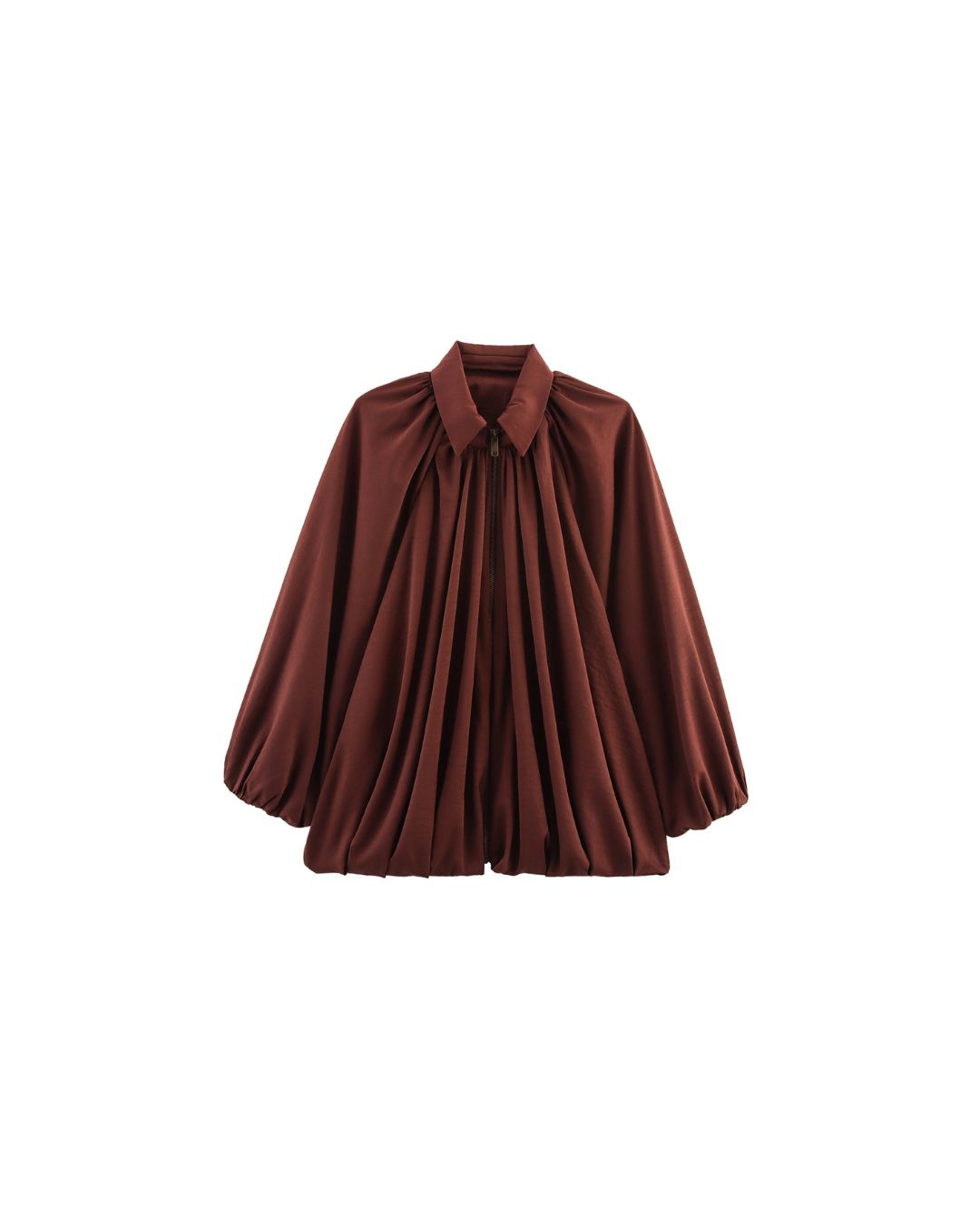 Vyla™ Oversized Batwing Sleeve Bomber Jacket