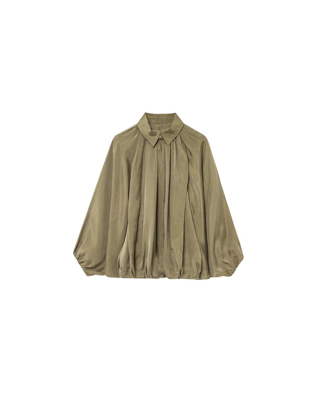 Vyla™ Oversized Batwing Sleeve Bomber Jacket