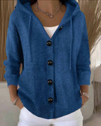 Vyla™ Hooded Button-Front Knit Cardigan Sweater