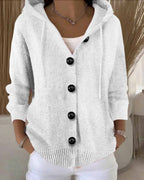 Vyla™ Hooded Button-Front Knit Cardigan Sweater