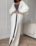 Vyla™ Fluffy Faux Mink Long Knit Cardigan