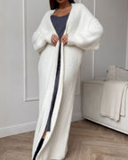 Vyla™ Fluffy Faux Mink Long Knit Cardigan