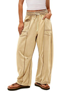 Vyla™ Wide Leg Drawstring Sweatpants Casual Lounge Pants with Pockets
