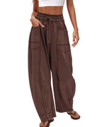 Vyla™ Wide Leg Drawstring Sweatpants Casual Lounge Pants with Pockets