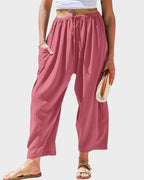 Vyla™ Casual Blend Wide Leg Pants Elastic High Waist