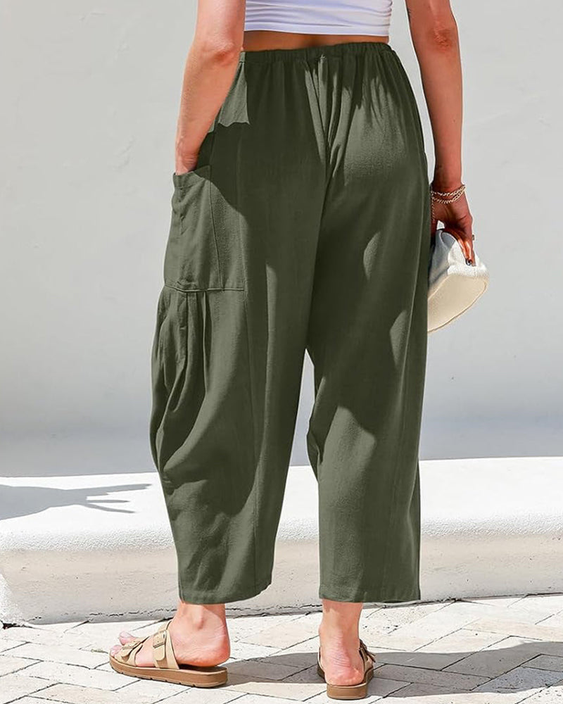Vyla™ Casual Blend Wide Leg Pants Elastic High Waist
