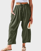 Vyla™ Casual Blend Wide Leg Pants Elastic High Waist
