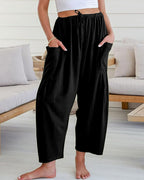 Vyla™ Casual Blend Wide Leg Pants Elastic High Waist