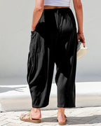 Vyla™ Casual Blend Wide Leg Pants Elastic High Waist