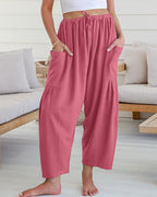 Vyla™ Casual Blend Wide Leg Pants Elastic High Waist