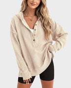 Vyla™ Oversized Collared Ribbed Sweatshirt