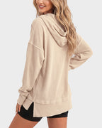 Vyla™ Oversized Collared Ribbed Sweatshirt