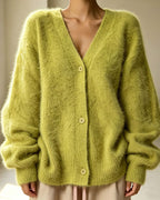 Vyla™ Cloud-Soft Fluffy Oversized V-Neck Cardigan