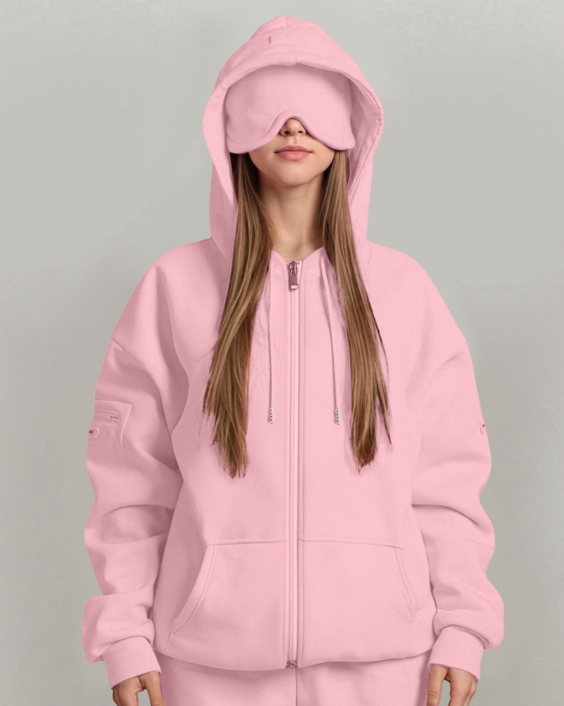 Vyla™ Oversized Zip-Up with Built-In Sleep Mask