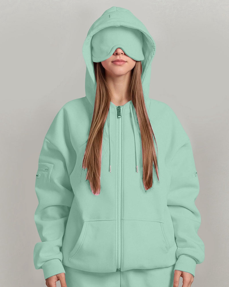 Vyla™ Oversized Zip-Up with Built-In Sleep Mask