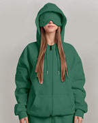 Vyla™ Oversized Zip-Up with Built-In Sleep Mask
