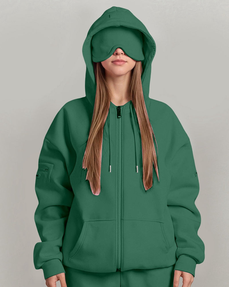 Vyla™ Oversized Zip-Up with Built-In Sleep Mask