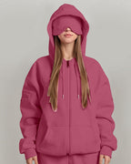 Vyla™ Oversized Zip-Up with Built-In Sleep Mask