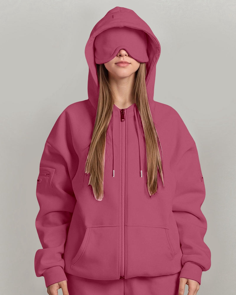 Vyla™ Oversized Zip-Up with Built-In Sleep Mask