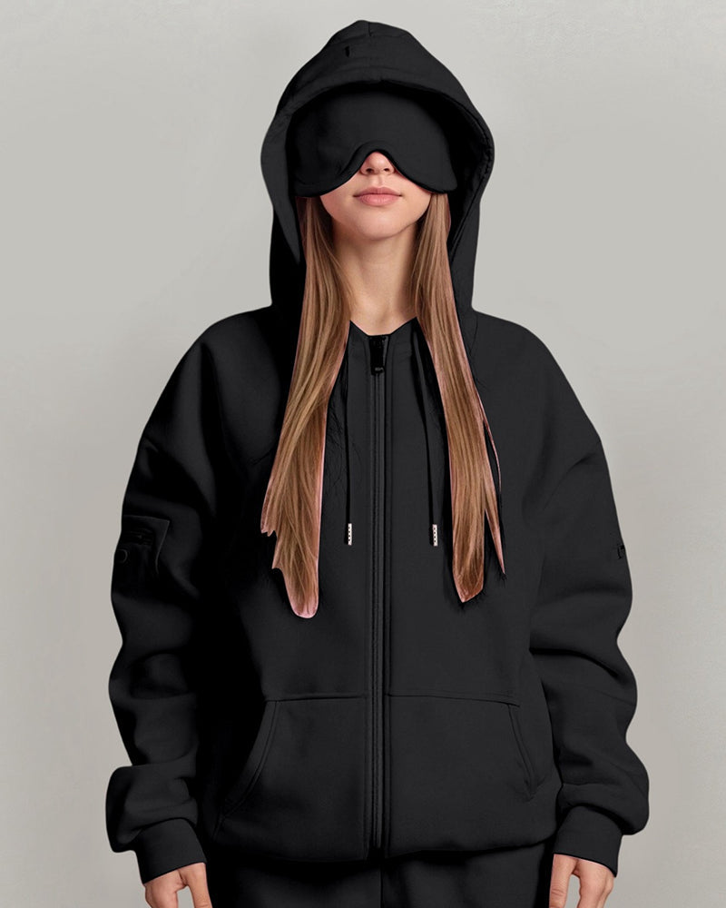 Vyla™ Oversized Zip-Up with Built-In Sleep Mask