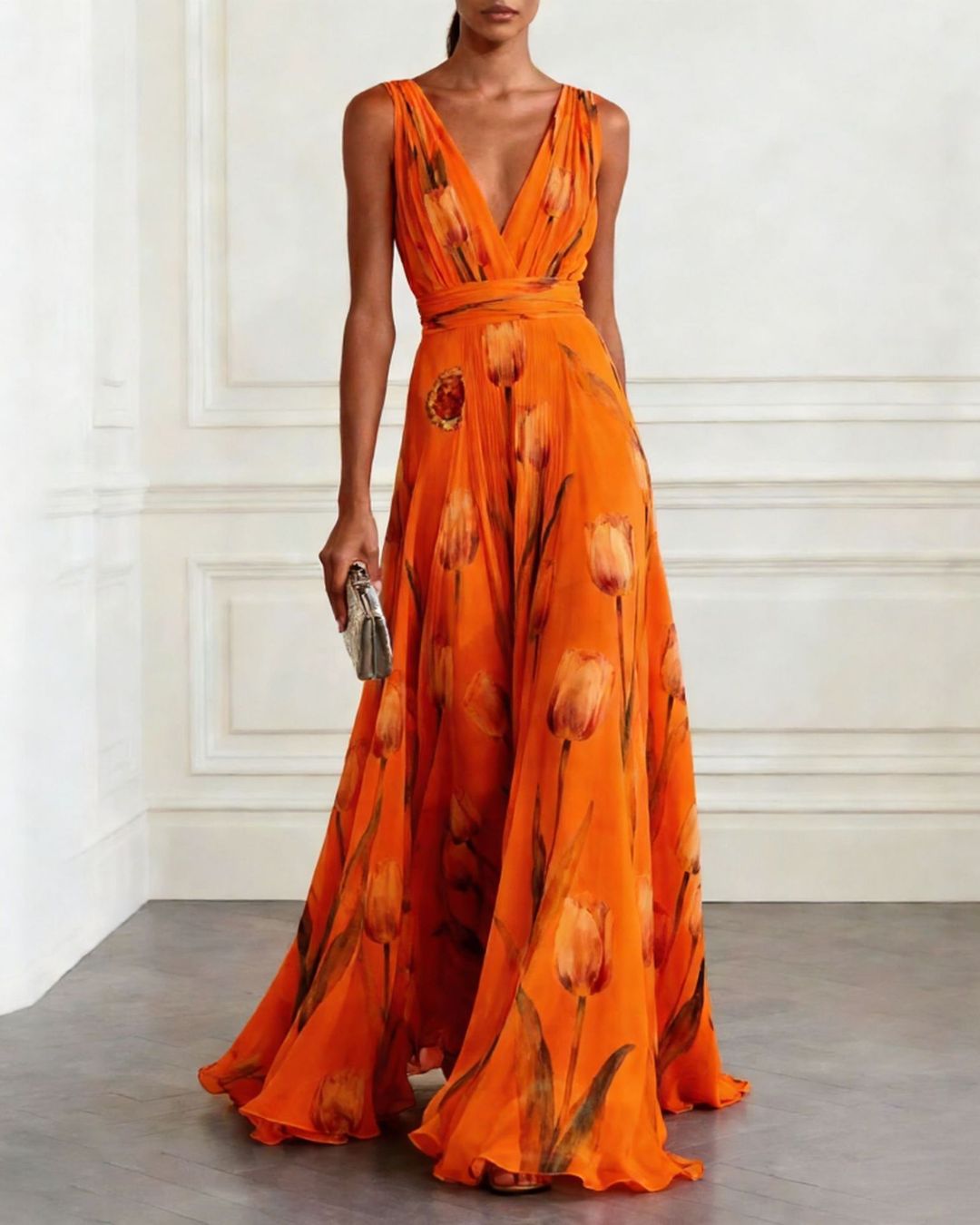 Vyla™ Romantic Tulip Maxi Dress
