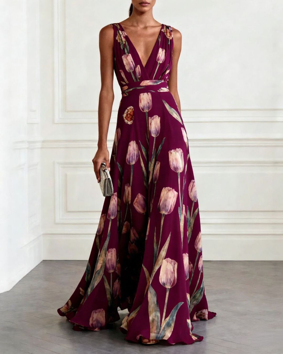 Vyla™ Romantic Tulip Maxi Dress