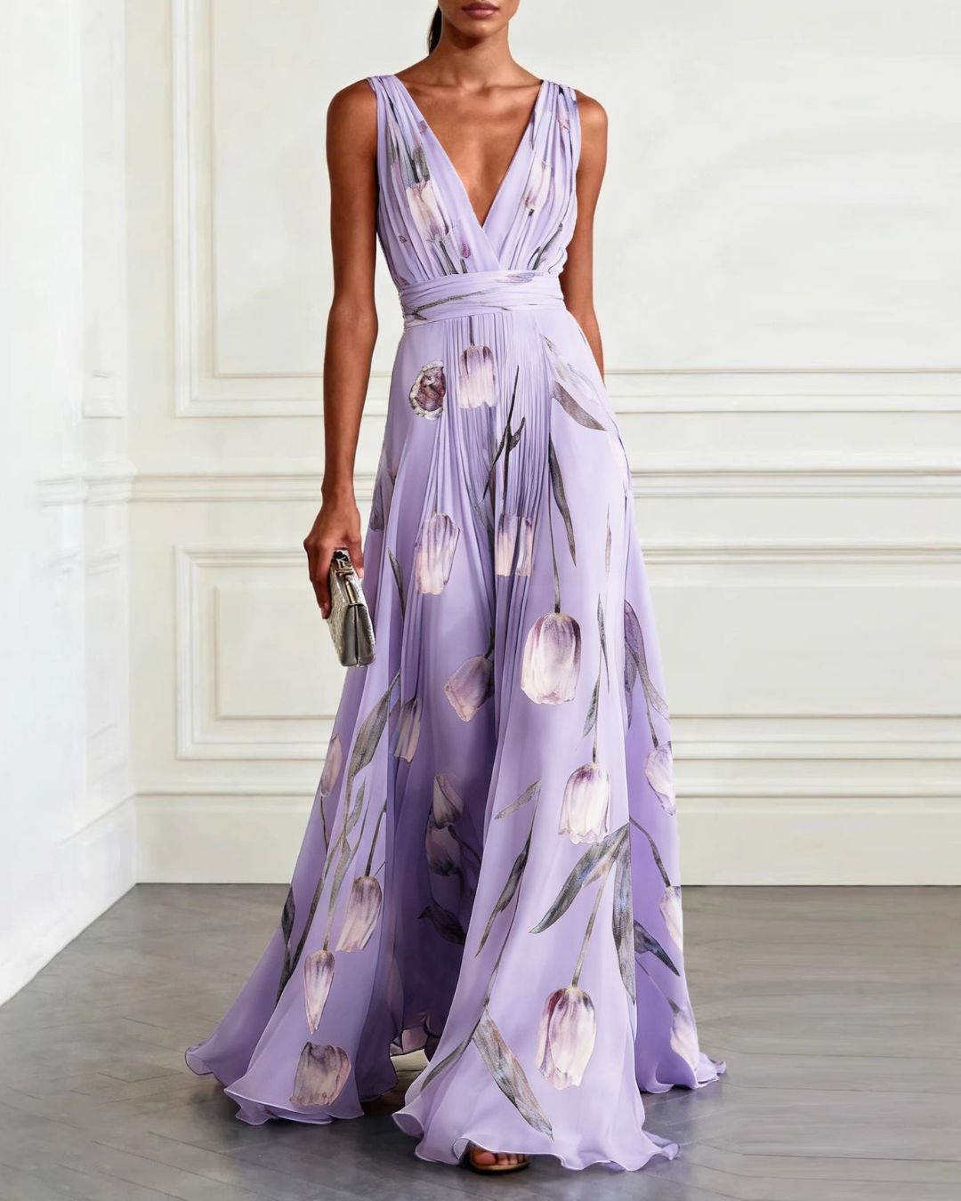 Vyla™ Romantic Tulip Maxi Dress