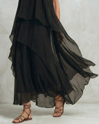 Vyla™ Boho Layered Chiffon Maxi Dress