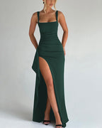 Vyla™ High-Slit Ruched Evening Maxi Dress