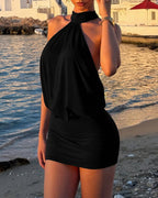 Vyla™ Halter Backless Bodycon Mini Dress