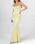 Vyla™ Lace Mermaid Tie-Strap Backless Maxi Dress