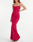 Vyla™ Lace Mermaid Tie-Strap Backless Maxi Dress