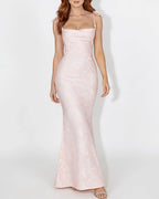 Vyla™ Lace Mermaid Tie-Strap Backless Maxi Dress
