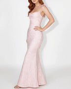 Vyla™ Lace Mermaid Tie-Strap Backless Maxi Dress