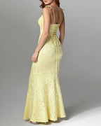 Vyla™ Lace Mermaid Tie-Strap Backless Maxi Dress